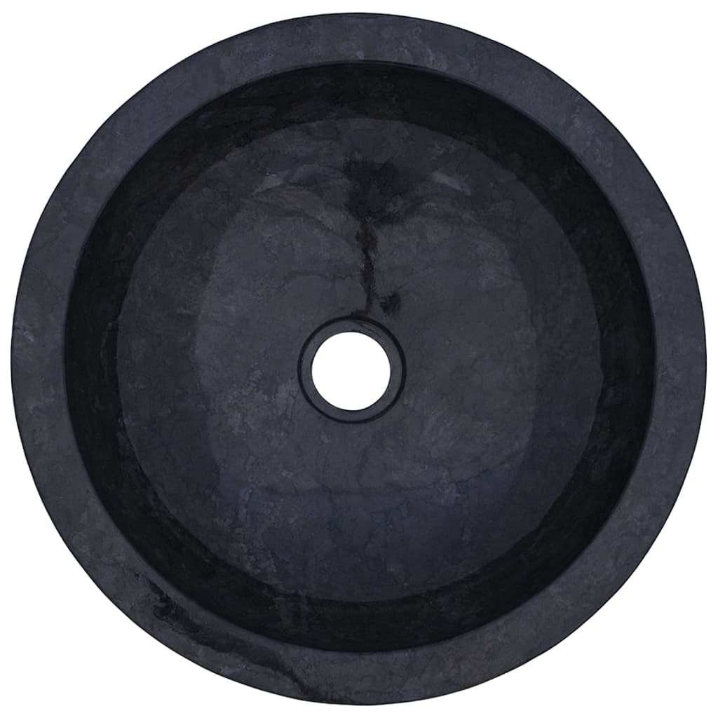 vidaXL Kupaonski ormarić od tikovine s crnim mramornim umivaonicima
