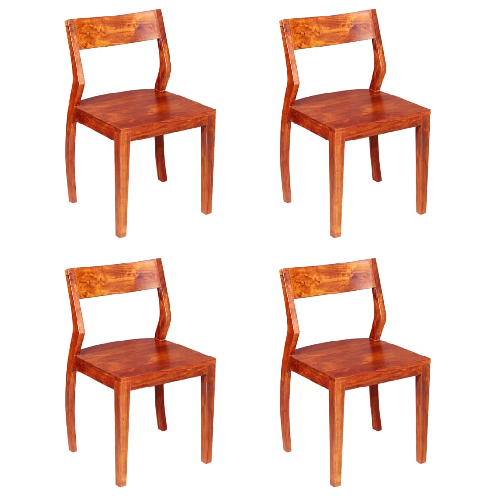 vidaXL Blagovaonske stolice od masivnog bagremovog drva i šišama 4 kom