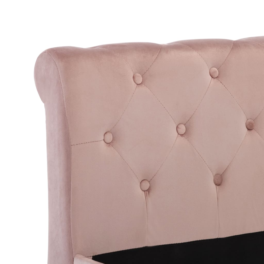 vidaXL Okvir za krevet ružičasti baršunasti 100 x 200 cm