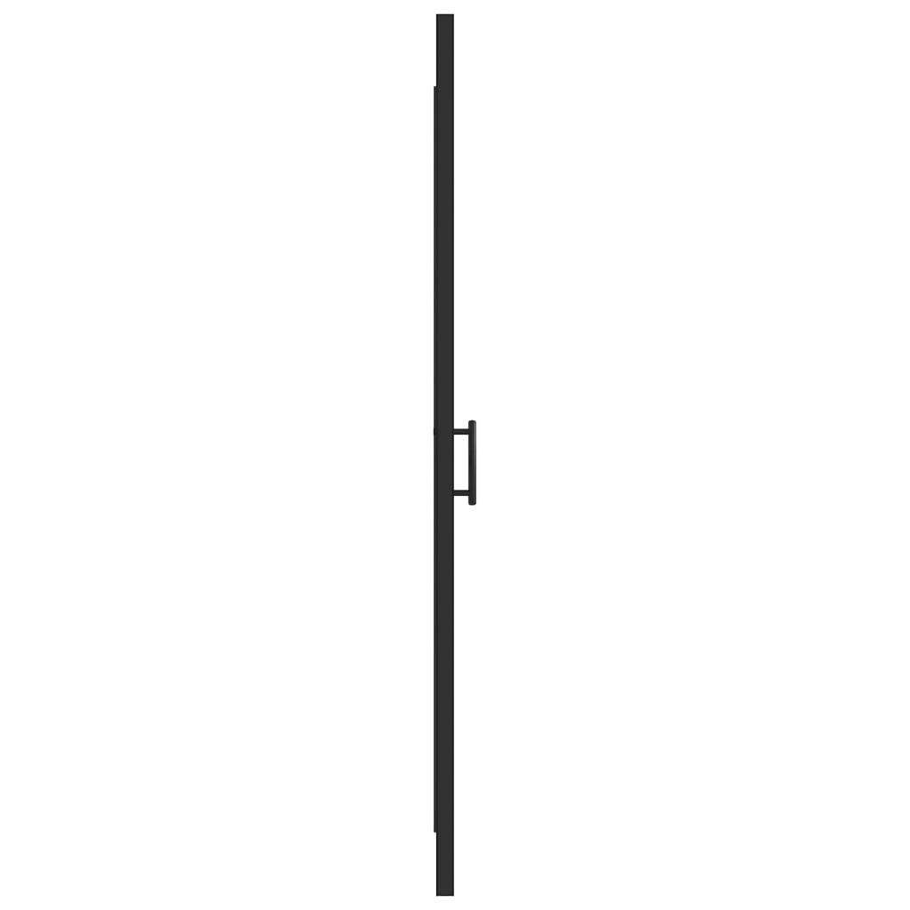 vidaXL Vrata za tuš-kabinu 91x195 cm napola mutno kaljeno staklo crna