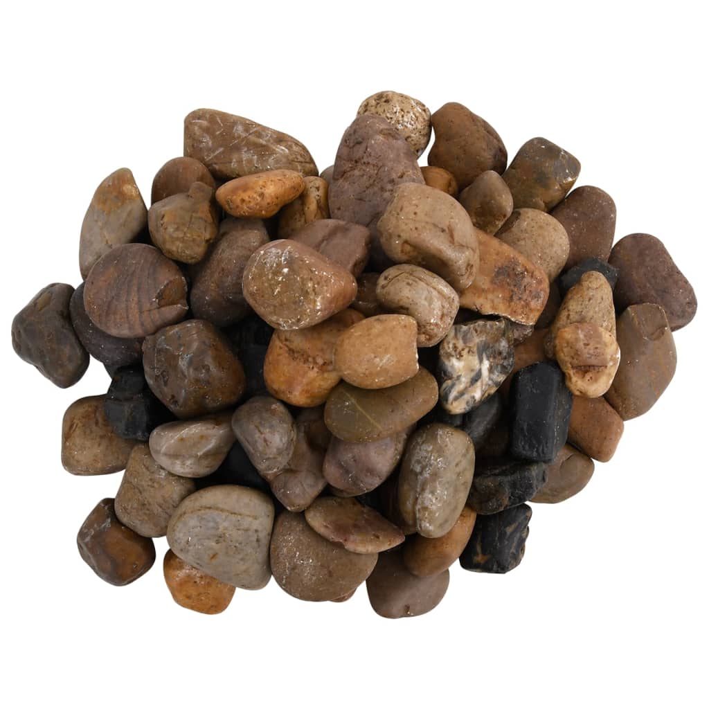 vidaXL Polirani kamenčići 25 kg raznobojni 2 - 5 cm
