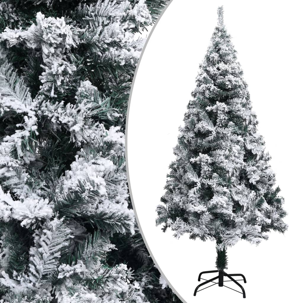 vidaXL Umjetno osvijetljeno božićno drvce s kuglicama LED zeleno 120cm