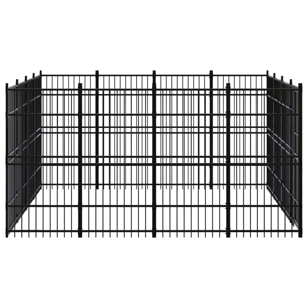 vidaXL Vanjski kavez za pse čelični 14,75 m²