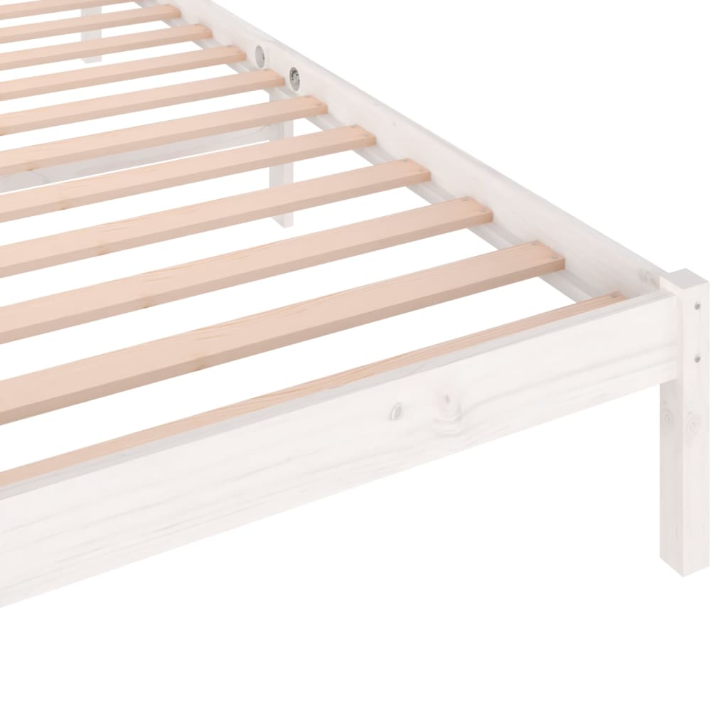 vidaXL Okvir za krevet od masivne borovine 100 x 200 cm bijeli