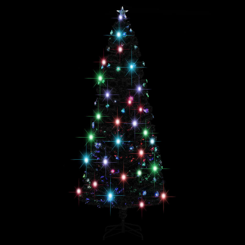 vidaXL Osvijetljeno božićno drvce sa stalkom 240 cm optička vlakna