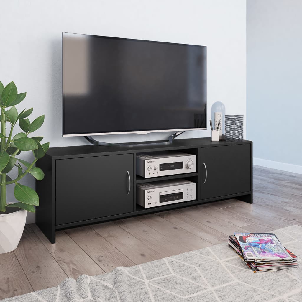 vidaXL TV ormarić od iverice crni 120 x 30 x 37,5 cm