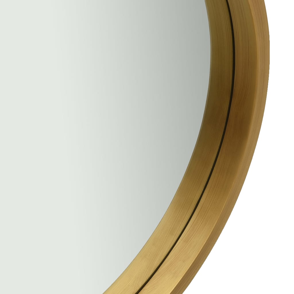 vidaXL Zidno ogledalo s remenom 50 cm zlatno