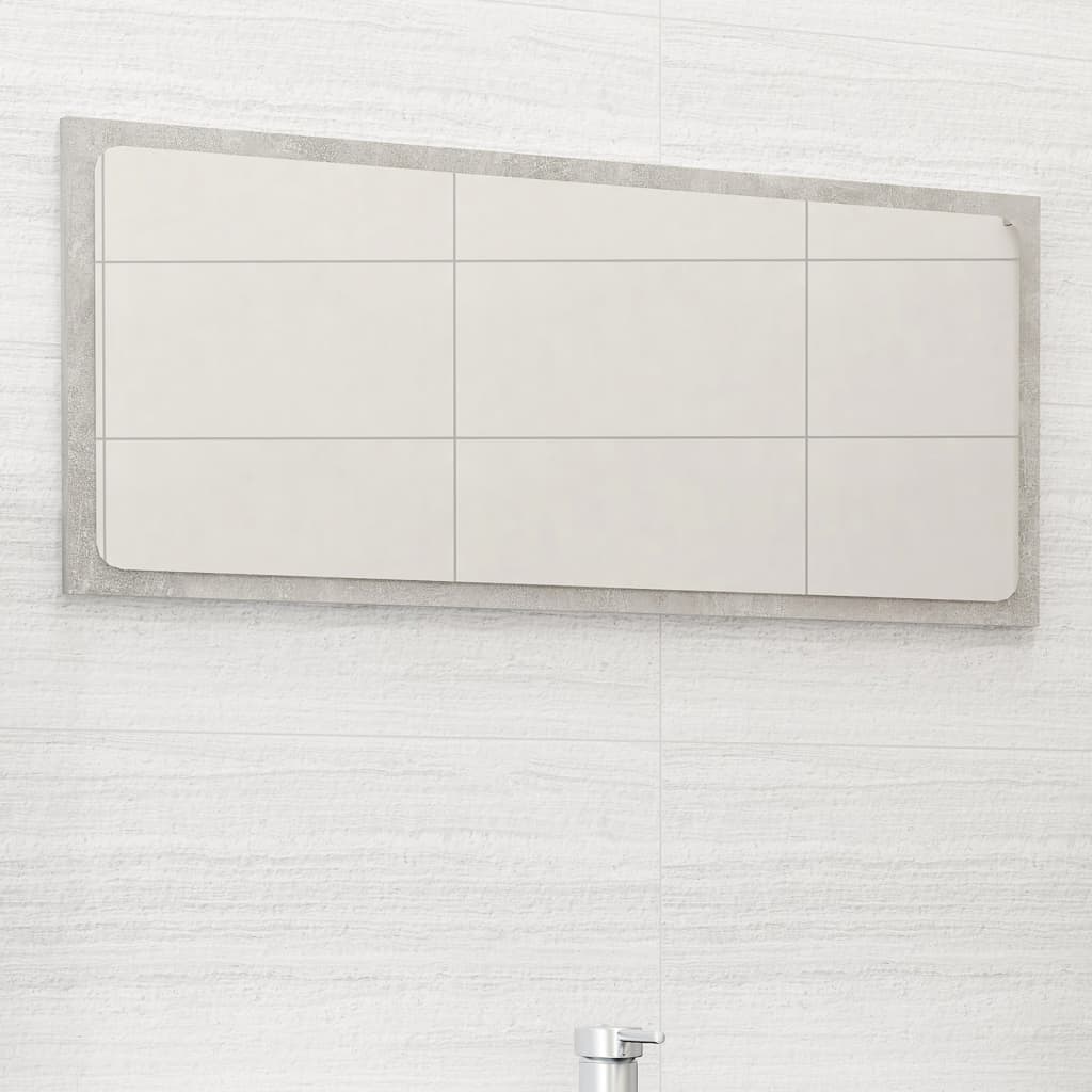 vidaXL Kupaonsko ogledalo boja betona 80x1,5x37 cm konstruirano drvo