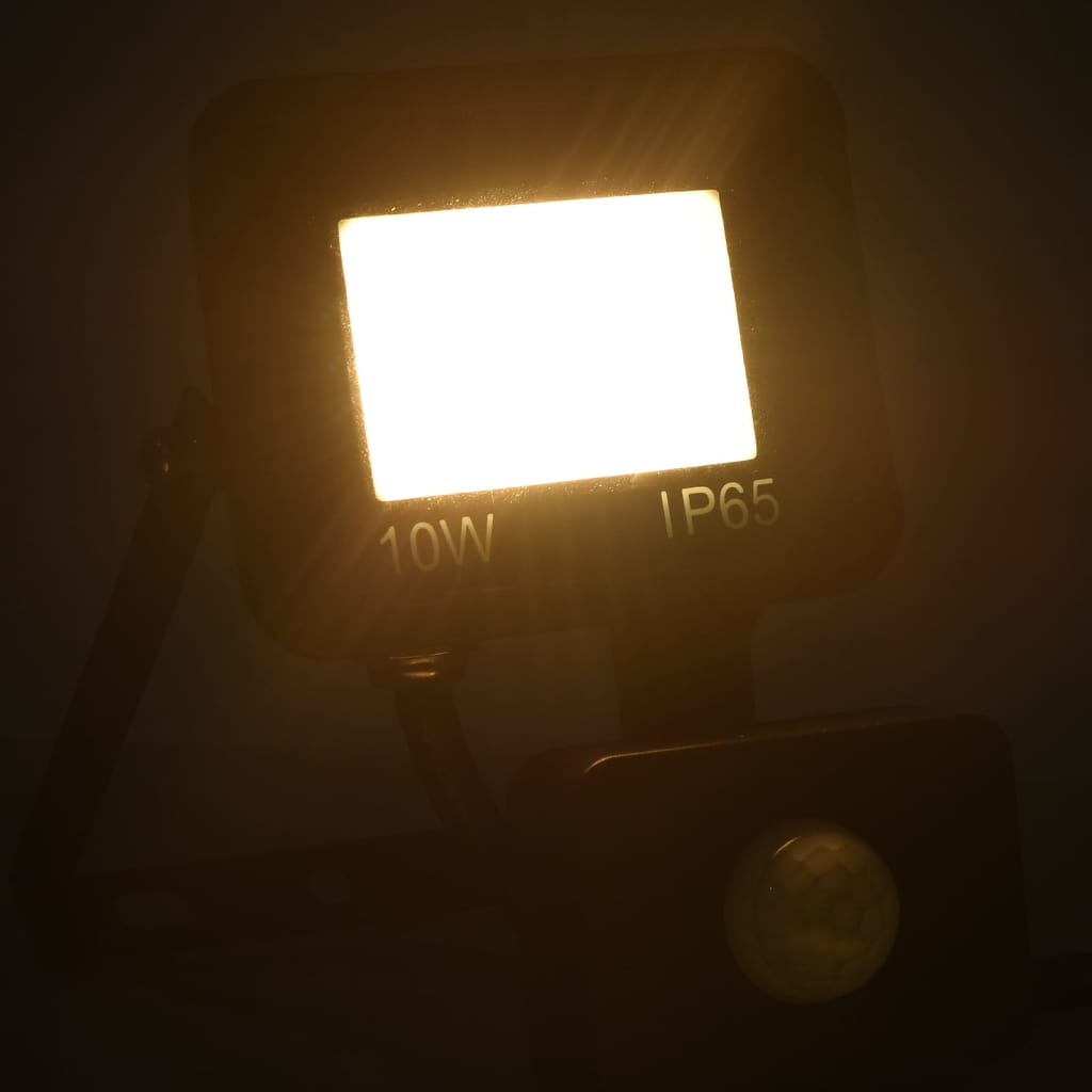 vidaXL LED reflektor sa senzorom 10 W topli bijeli