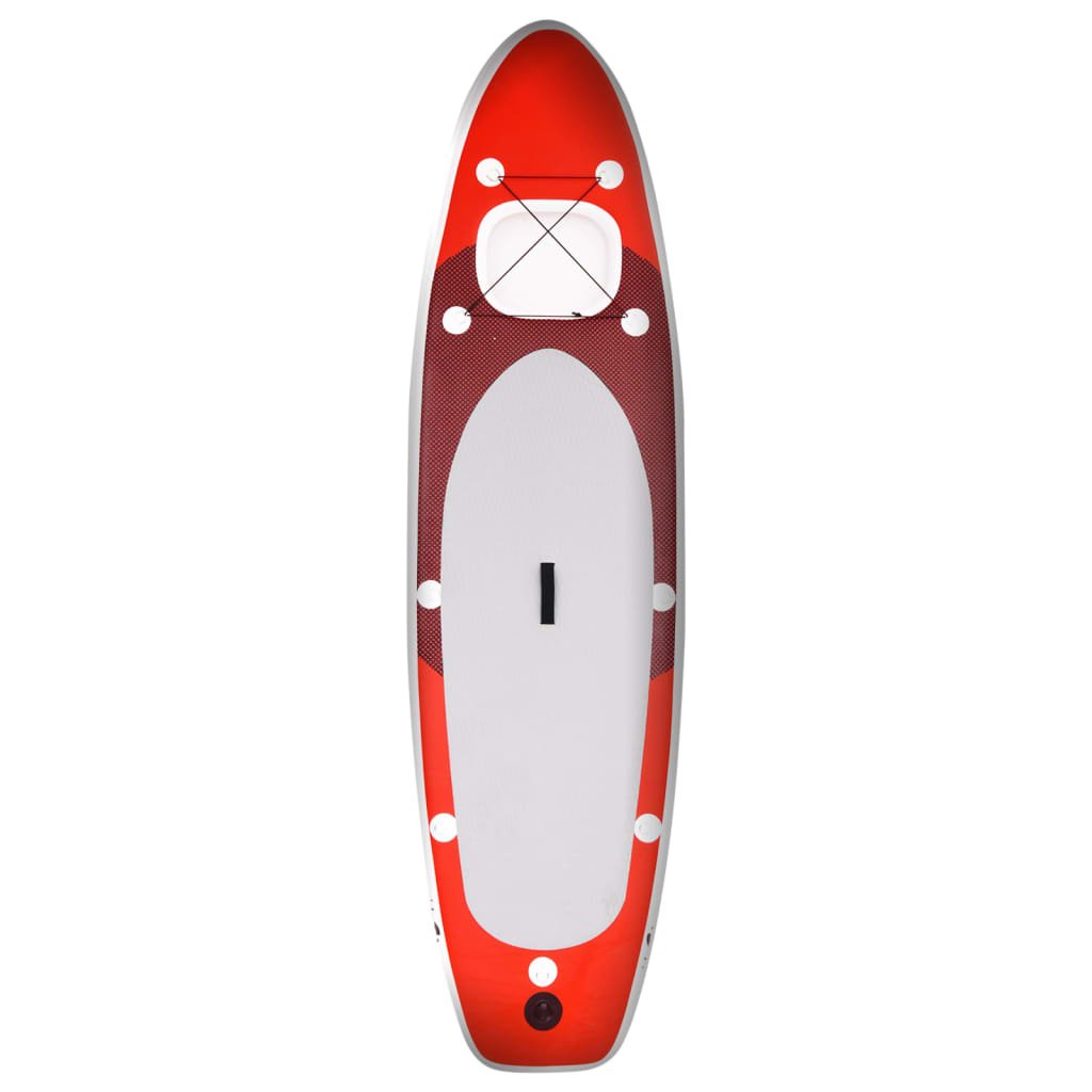 vidaXL Set daske na napuhavanje za veslanje stojeći crveni 360x81x10cm