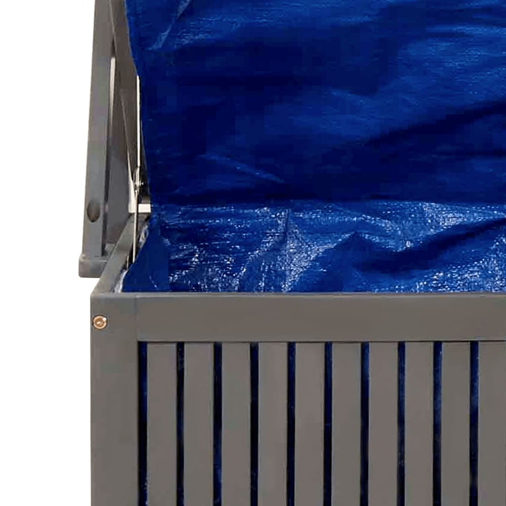 vidaXL Kutija za pohranu s rešetkom siva 99x50x160 cm od drva bagrema