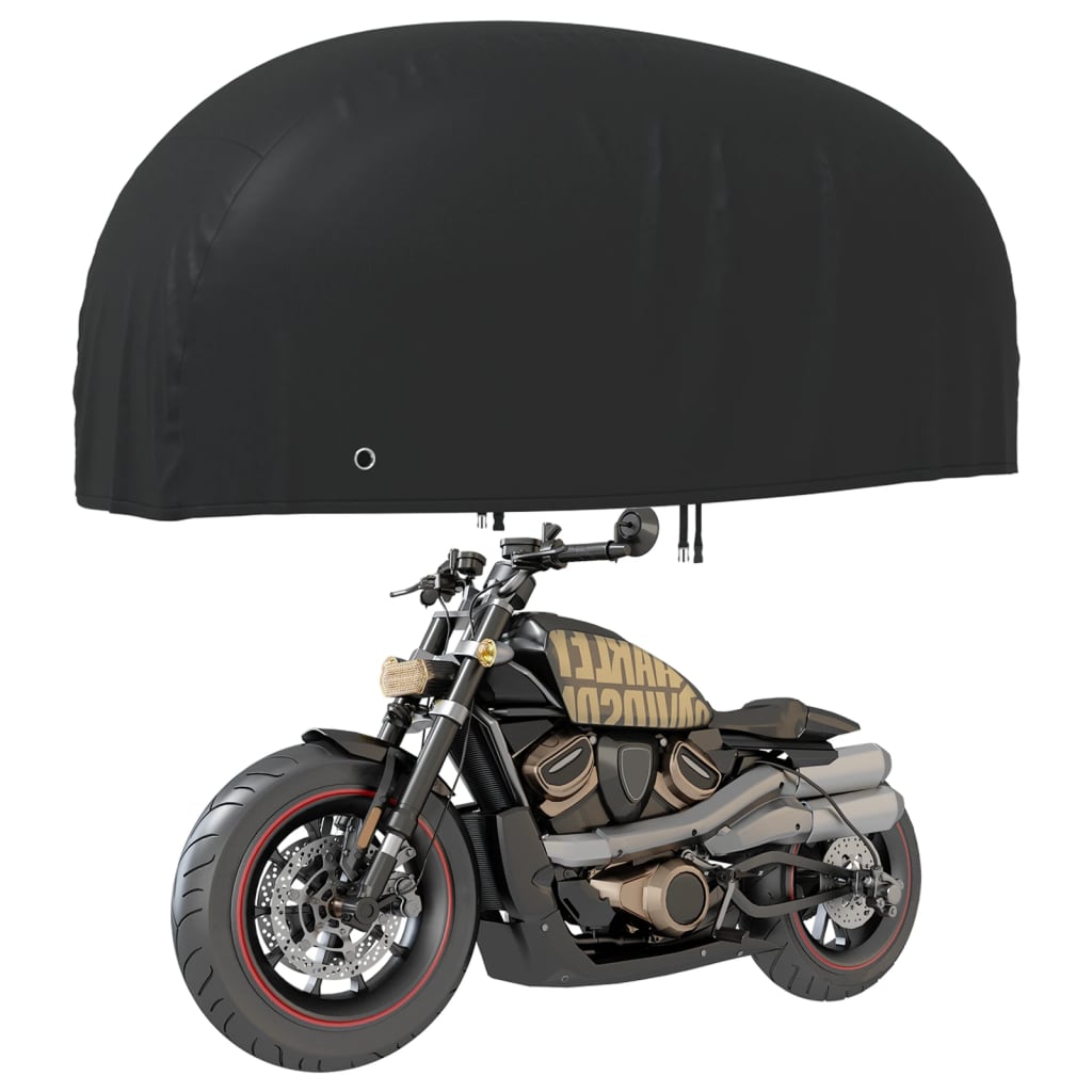 vidaXL Navlaka za motocikl crna 220 x 95 x 110 cm 210D Oxford