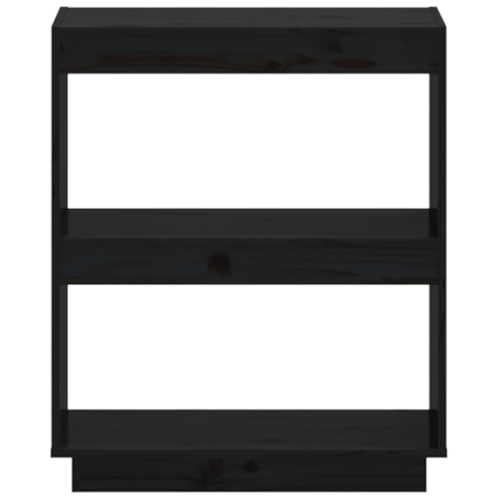 vidaXL Ormarić za knjige crni 60 x 35 x 71 cm od masivne borovine