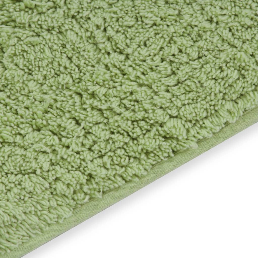 vidaXL 2-dijelni set kupaonskih otirača od tkanine zeleni