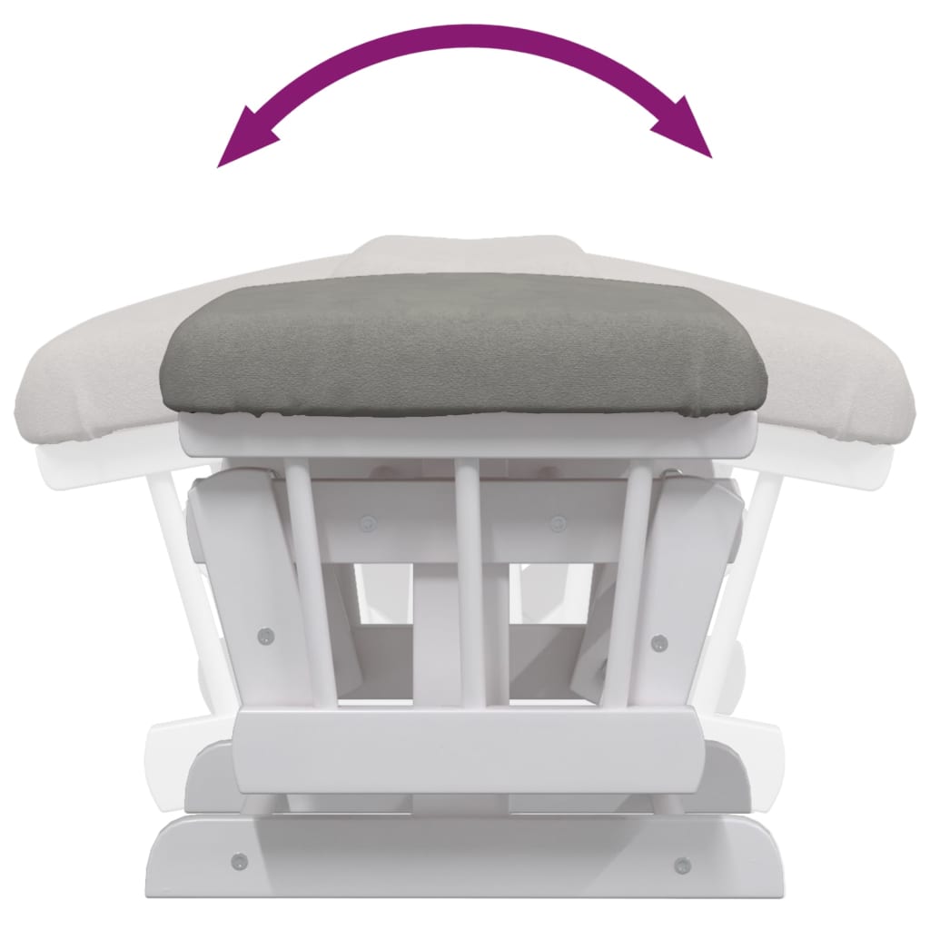 vidaXL Stolica za ljuljanje s tabureom svjetlosiva od tkanine