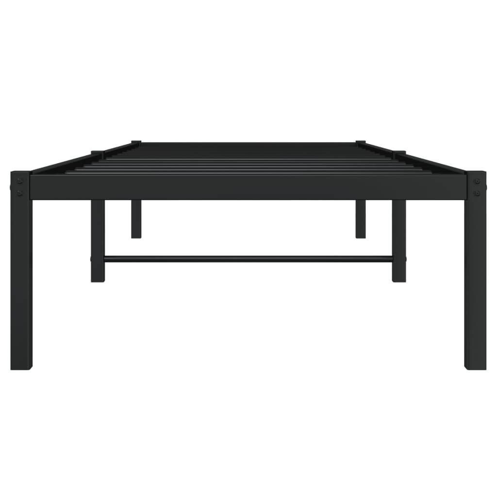 vidaXL Metalni okvir za krevet crni 75 x 190 cm
