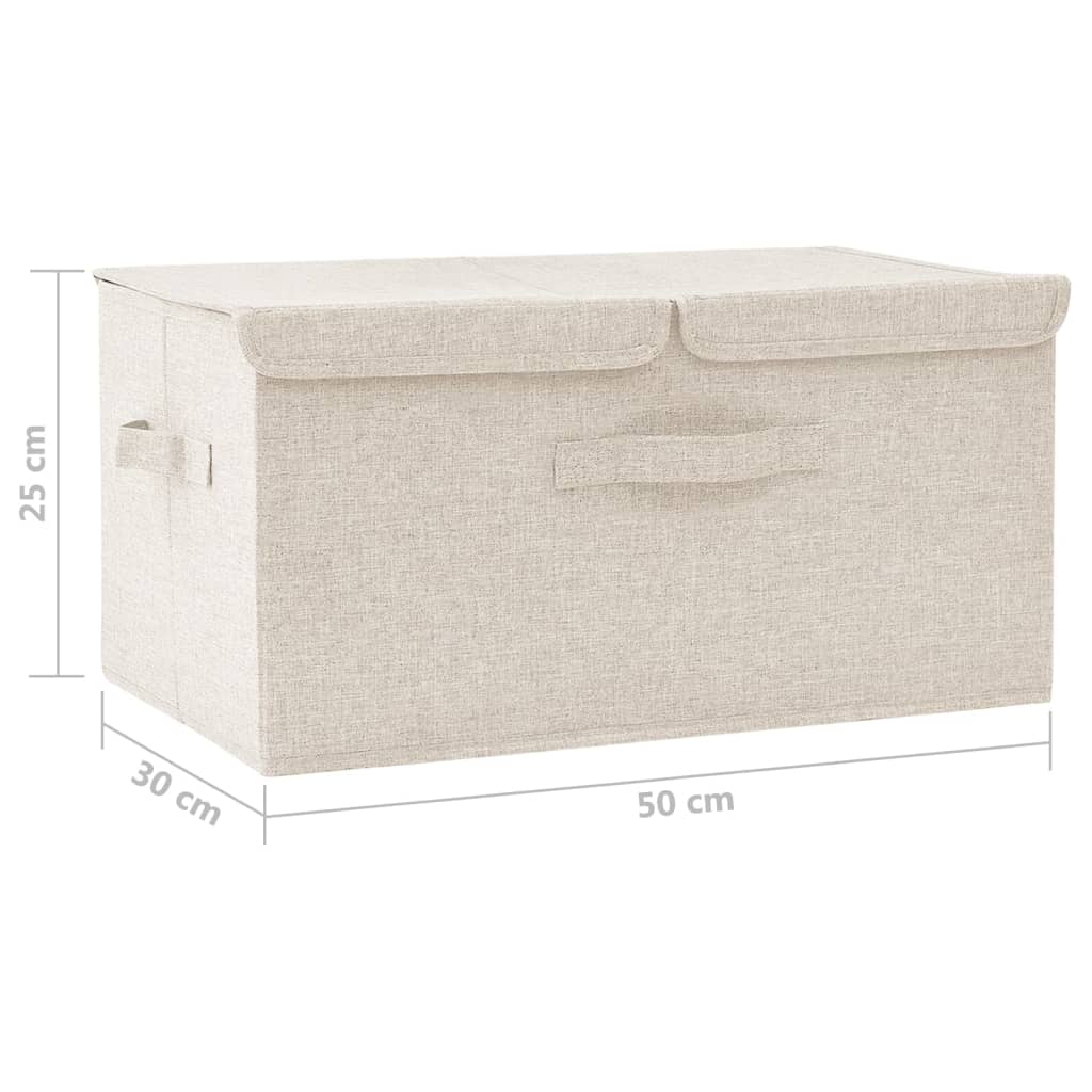 vidaXL Kutija za pohranu od tkanine 50 x 30 x 25 cm krem