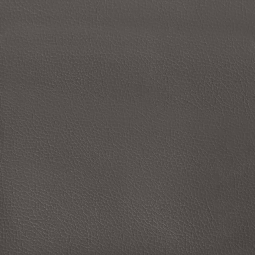 vidaXL Madrac s džepičastim oprugama sivi 80x200x20 cm od umjetne kože