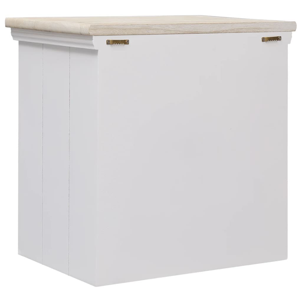 vidaXL 5-dijelni set kupaonskog namještaja od masivnog drva bijeli