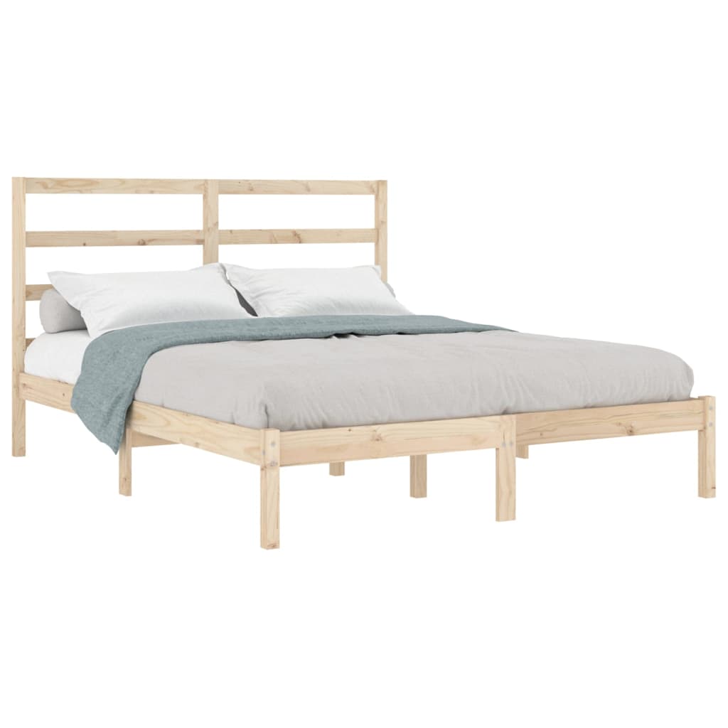 vidaXL Okvir za krevet od masivnog drva 120 x 190 cm mali bračni