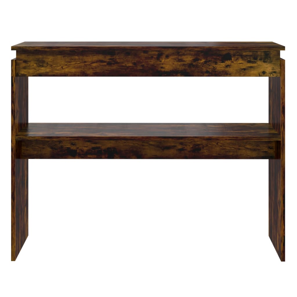 vidaXL Konzolni stol dimljeni hrast 102x30x80 cm od konstruiranog drva