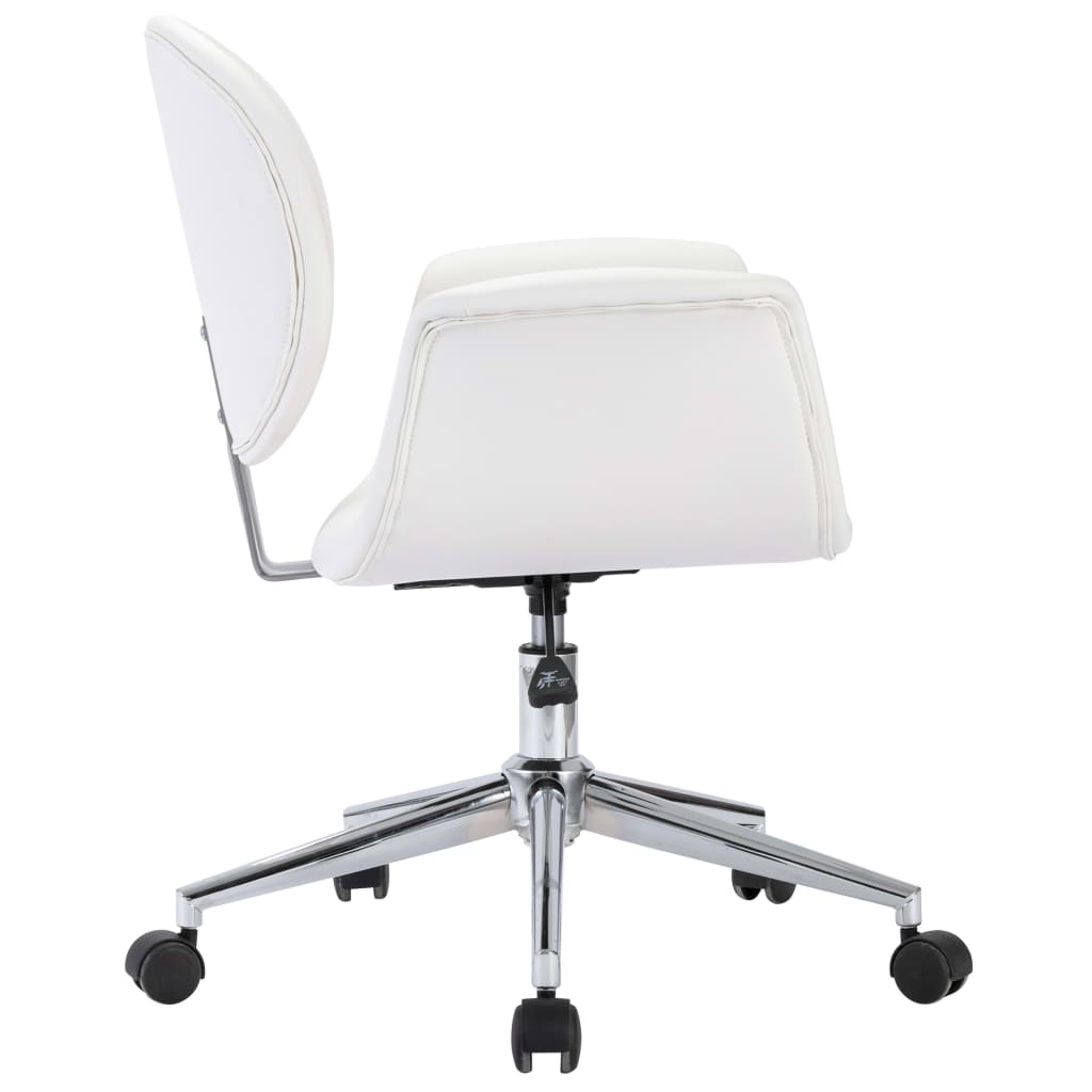 vidaXL Okretne blagovaonske stolice 4 kom bijele od umjetne kože