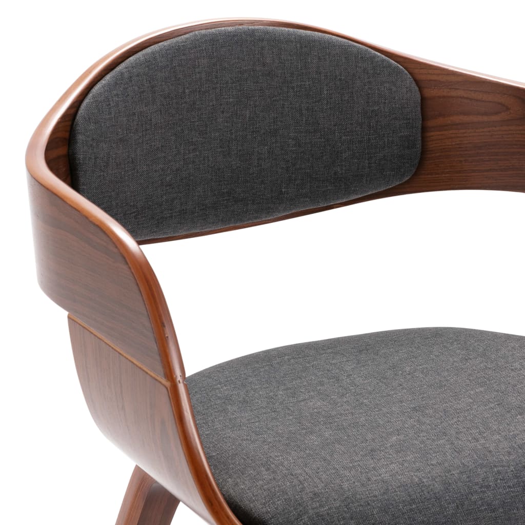 vidaXL Blagovaonske stolice 2 kom od savijenog drva i tkanine sive
