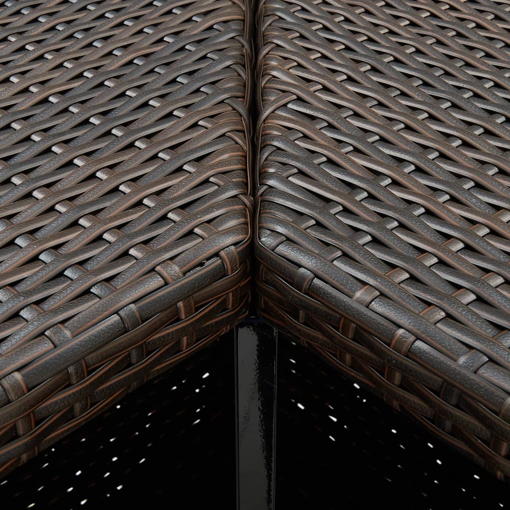vidaXL Kutni barski stol smeđi 100 x 50 x 105 cm od poliratana