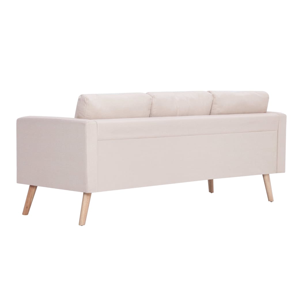 vidaXL 2-dijelni set sofa od tkanine krem