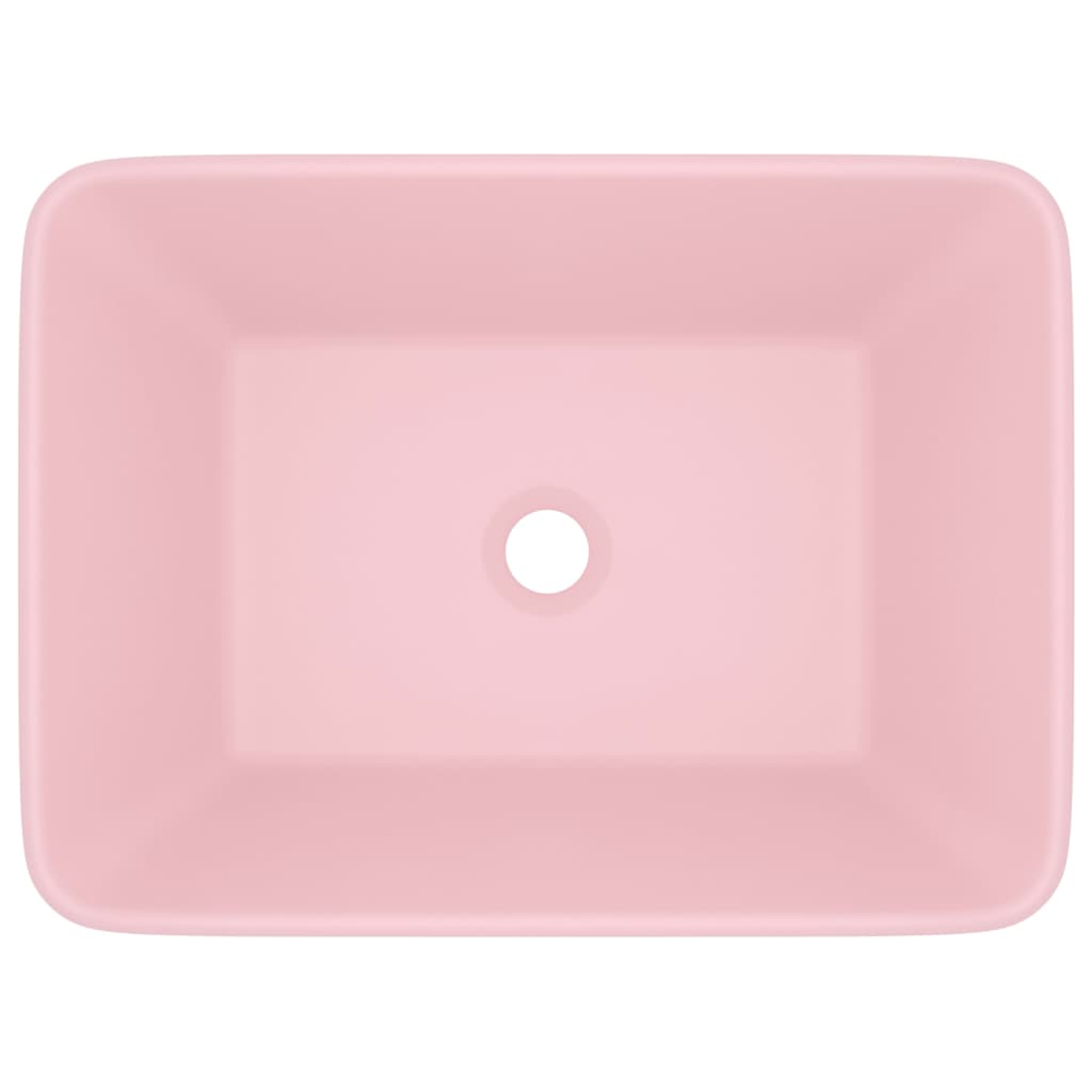 vidaXL Luksuzni umivaonik mat ružičasti 41 x 30 x 12 cm keramički