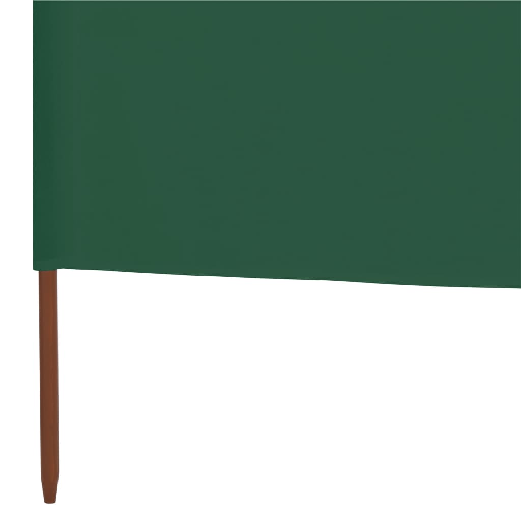 vidaXL Vjetrobran s 5 panela od tkanine 600 x 160 cm zeleni