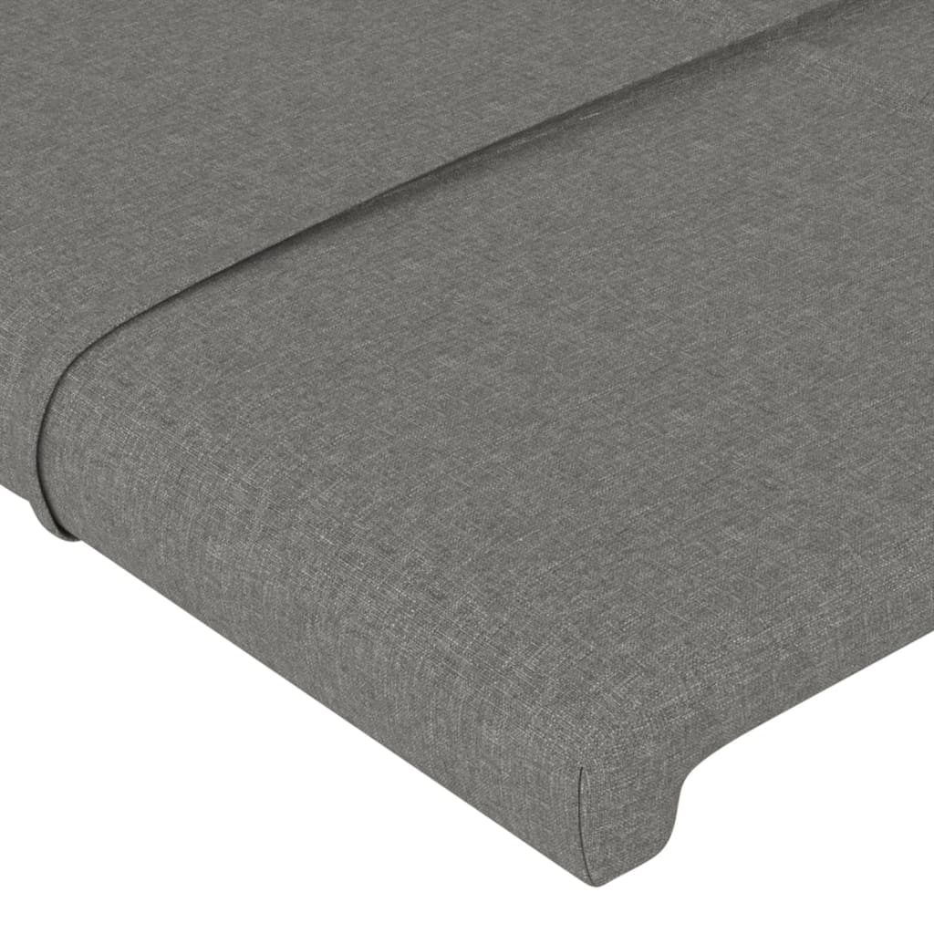vidaXL Okvir za krevet s uzglavljem tamnosivi 140x190 cm od tkanine