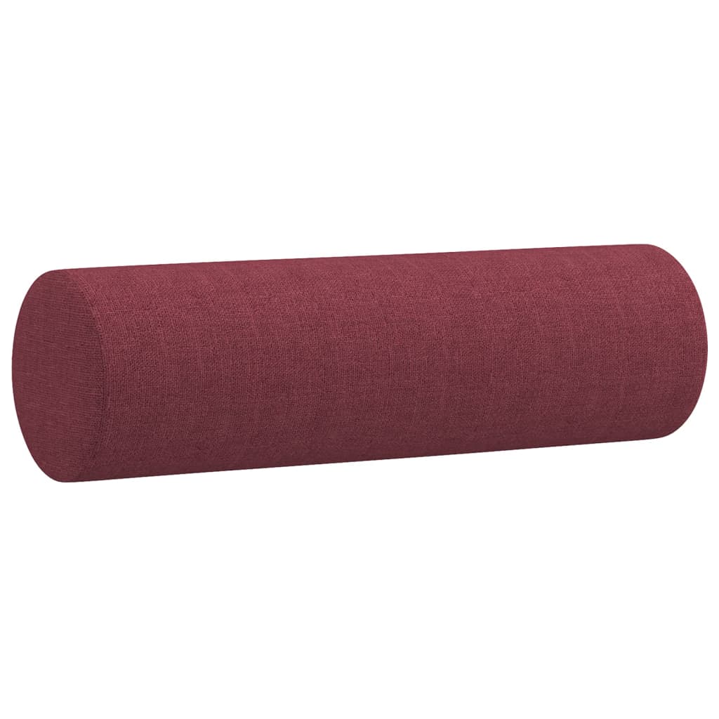 vidaXL Ukrasni jastuci 2 kom crvena boja vina Ø 15 x 50 cm od tkanine