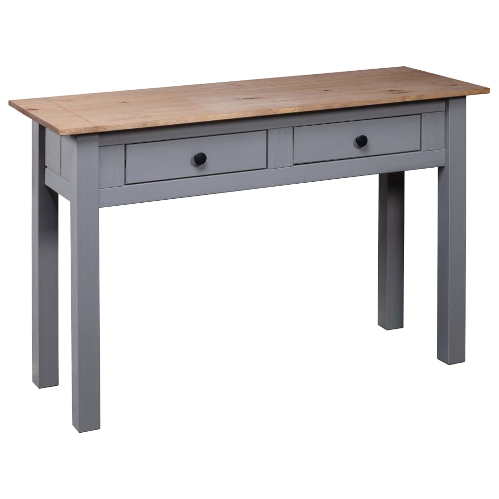 vidaXL Konzolni stol od borovine sivi 110x40x72 cm asortiman Panama