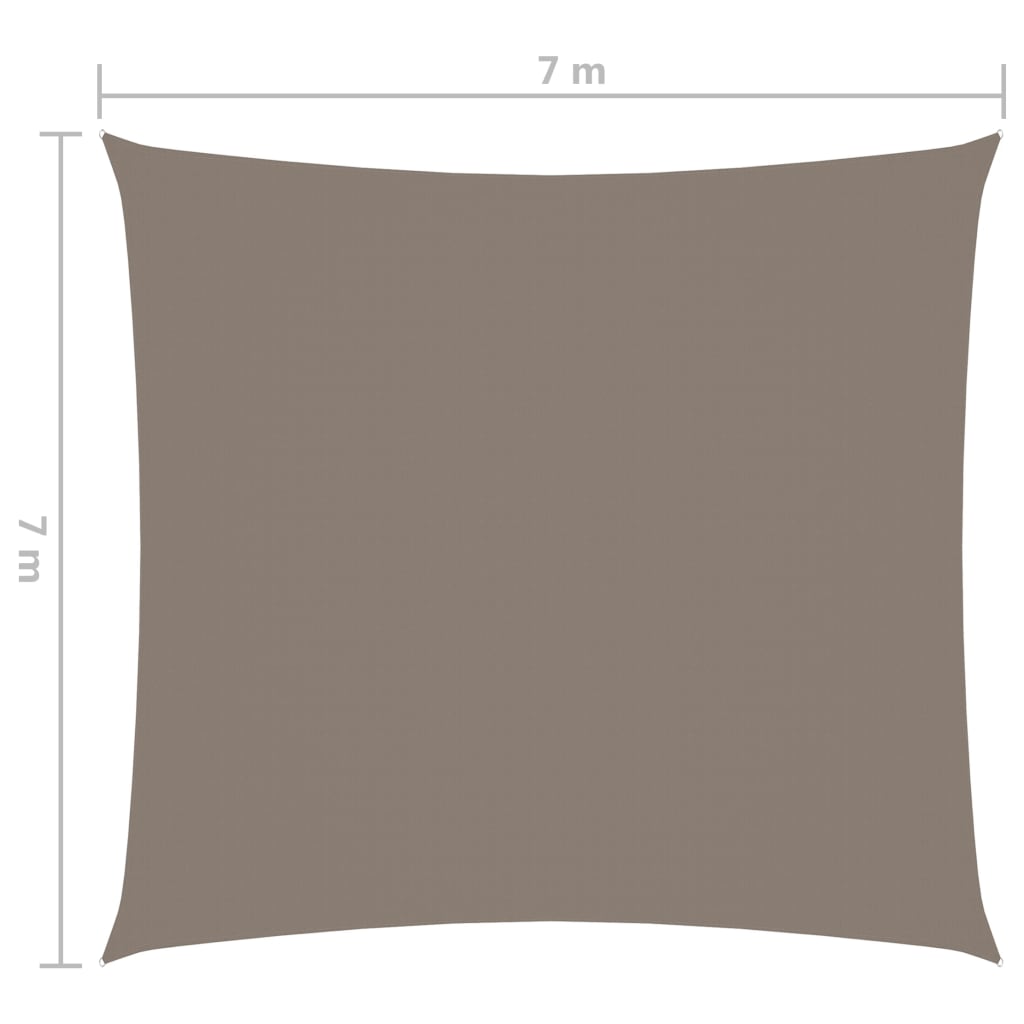 vidaXL Jedro protiv sunca od tkanine četvrtasto 7 x 7 m smeđe-sivo