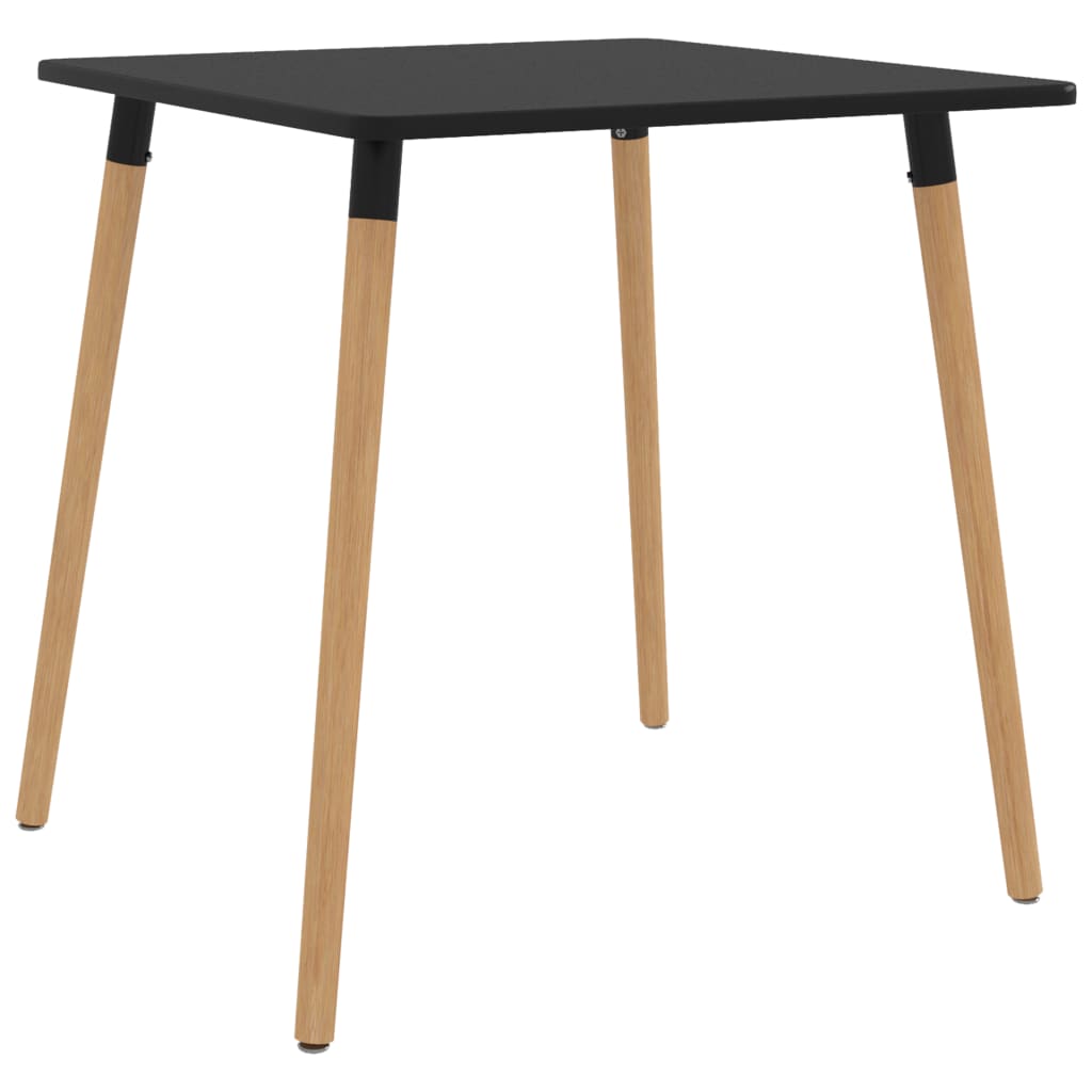 vidaXL Blagovaonski stol crni 80 x 80 x 75 cm metalni