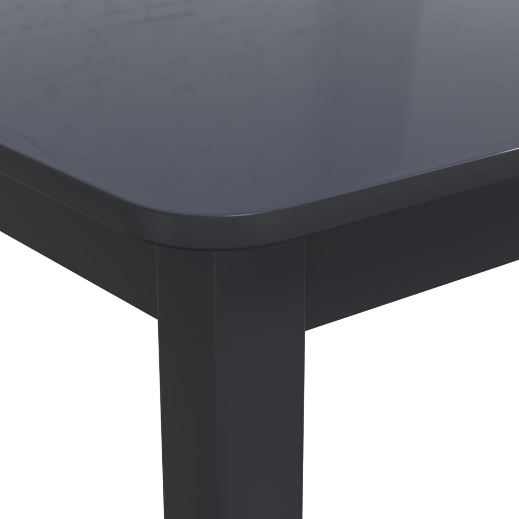 vidaXL Blagovaonski stol crni 114x71x75 cm od masivnog drva kaučukovca