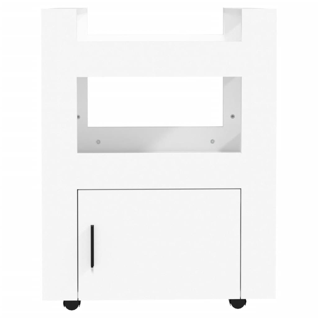 vidaXL Kuhinjska kolica bijela 60 x 45 x 80 cm od konstruiranog drva