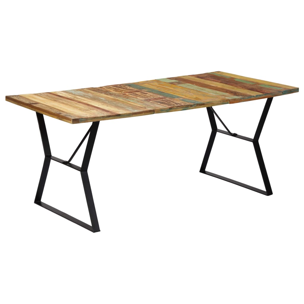 vidaXL Blagovaonski stol od masivnog obnovljenog drva 180 x 90 x 76 cm
