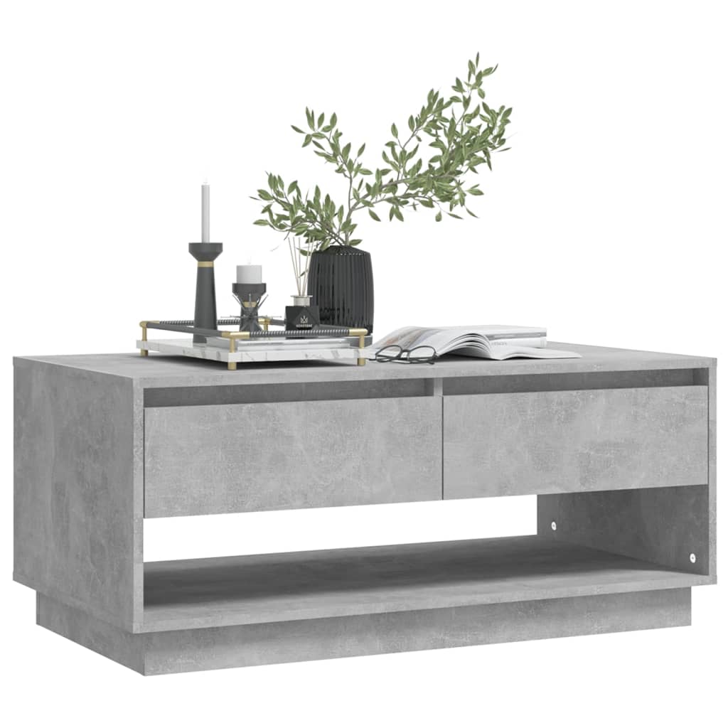 vidaXL Stolić za kavu siva boja betona 102,5 x 55 x 44 cm od iverice