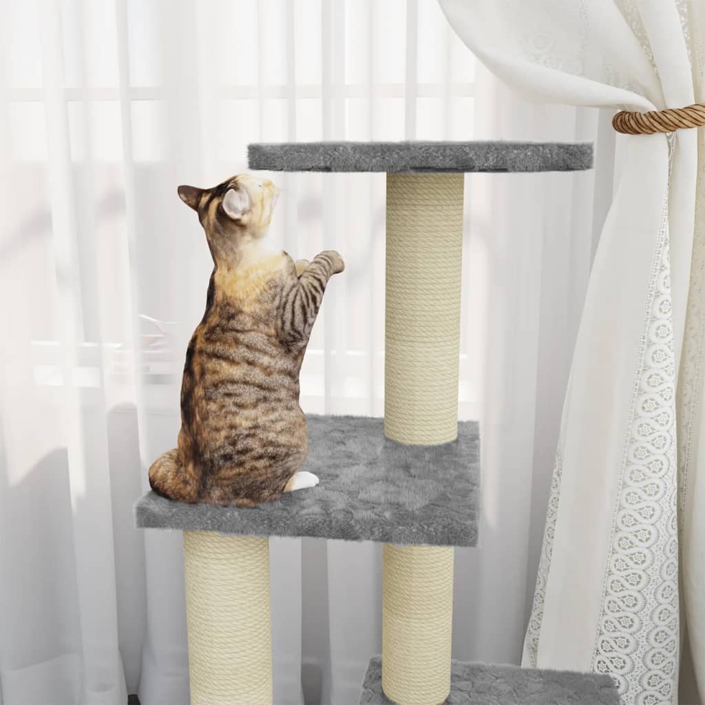 vidaXL Penjalica za mačke sa stupovima za grebanje svjetlosiva 92 cm
