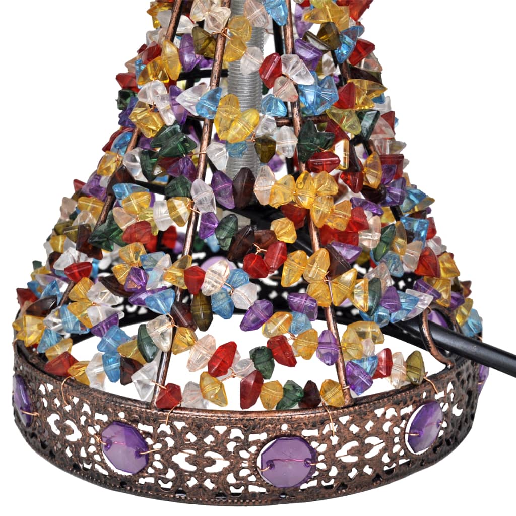 Višebojna stolna lampa s kristalnim perlama