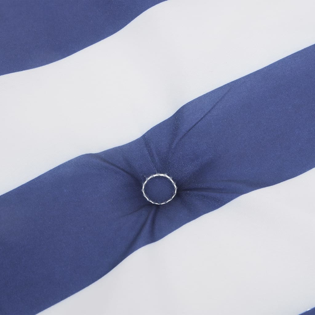 vidaXL Jastuk za vrtnu klupu plavo-bijeli prugasti 120x50x3 cm tkanina