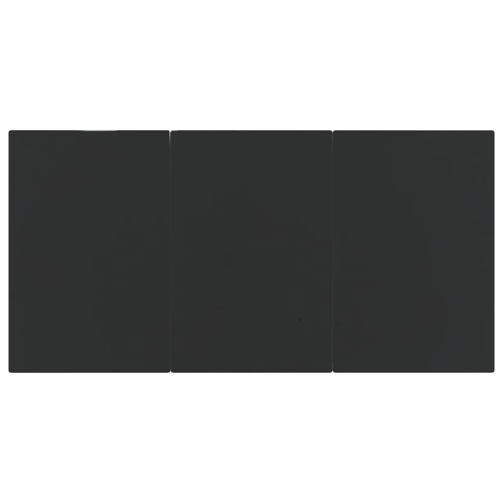 vidaXL 5-dijelni vrtni blagovaonski set sivo-crni poliratan i čelik