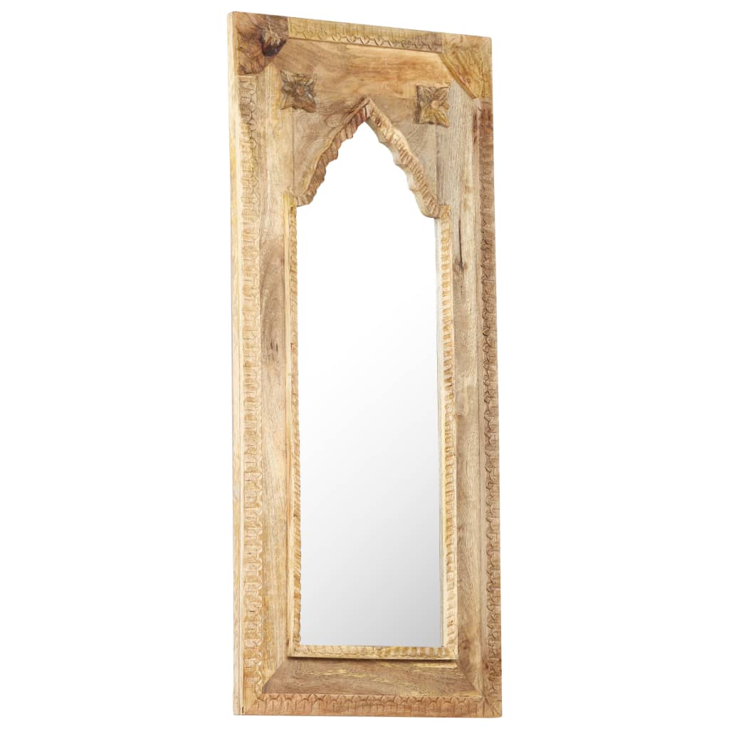 vidaXL Ogledalo od masivnog drva manga 50 x 3 x 110 cm