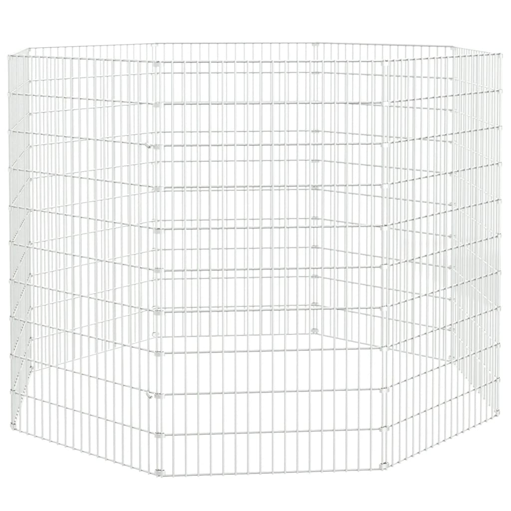vidaXL Kavez za zečeve s 8 panela 54 x 100 cm od pocinčanog željeza
