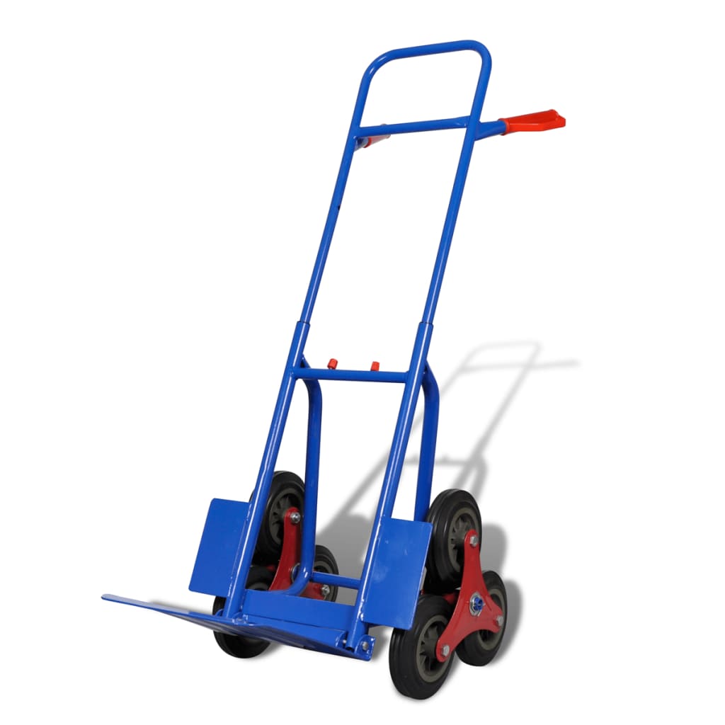 vidaXL Sklopiva ručna kolica sa 6 kotača plava