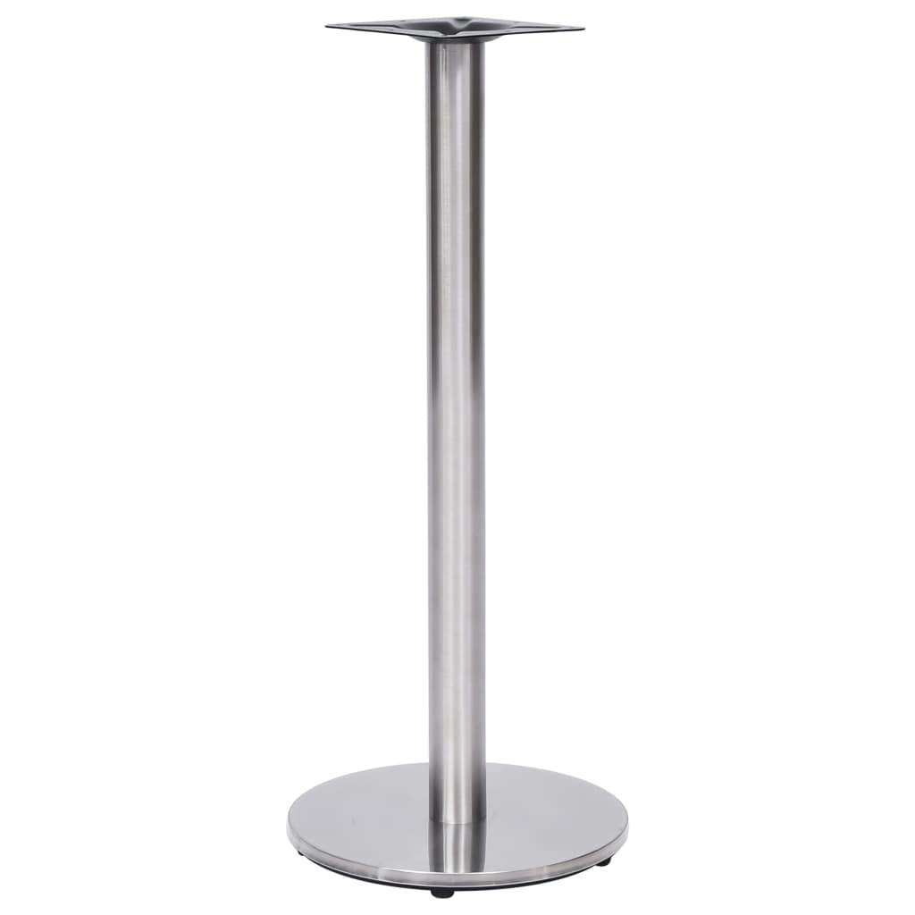 vidaXL Noga za bistro stol srebrna Ø 45 x 107 cm od nehrđajućeg čelika