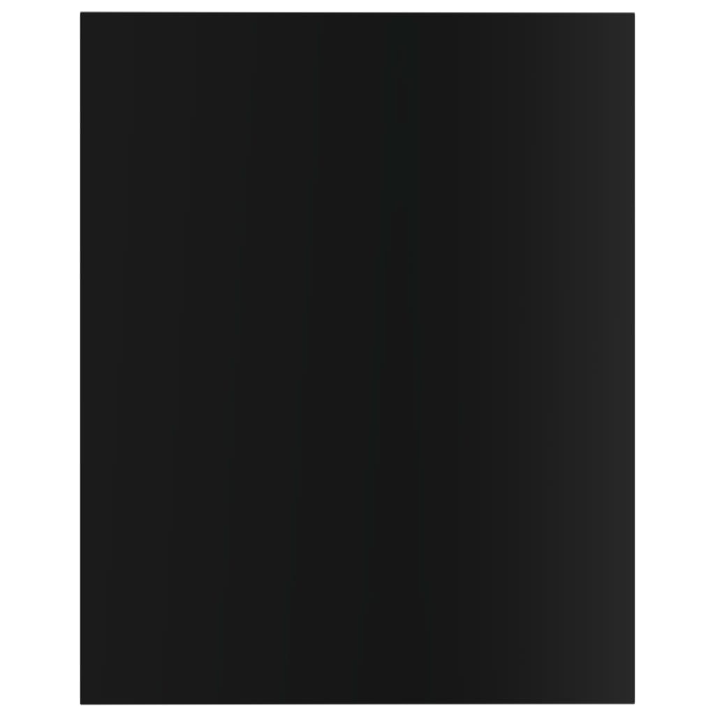 vidaXL Police za knjige 8 kom visoki sjaj crne 40x50x1,5 cm iverica