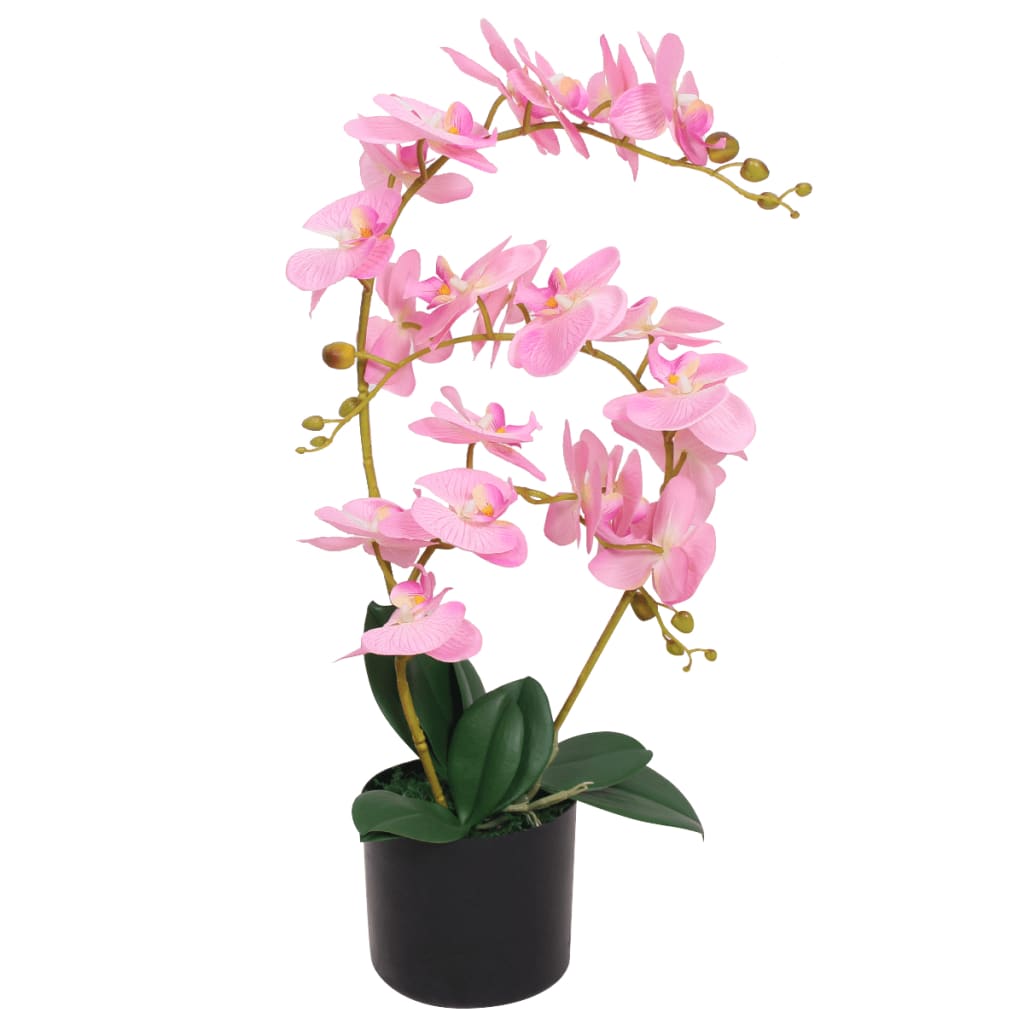 vidaXL Umjetna orhideja s posudom 65 cm ružičasta